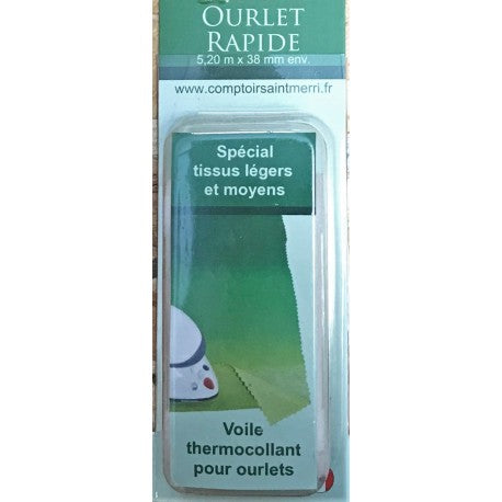 OURLET RAPIDE: VOILE THERMOCOLLANT POUR OURLETS
